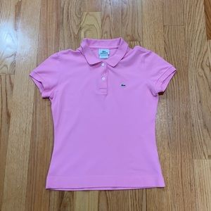 Women’s Lacoste Polo Pink Sz 38 Small Classic Fit